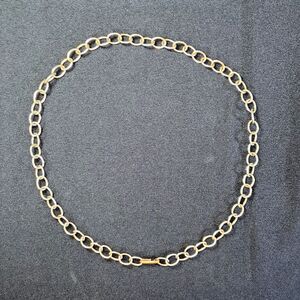 Vintage Gold Tone Heavy Chain Link Statement Belt Adjustable to 35" Boho 80s 90s